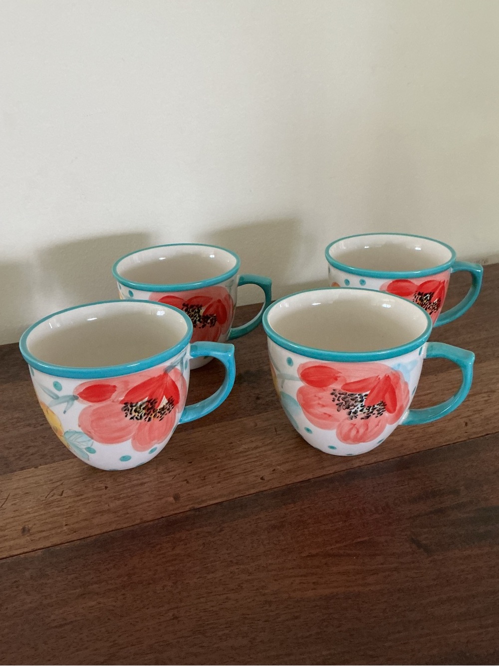 The Pioneer Woman Floral Mugs Set of 4